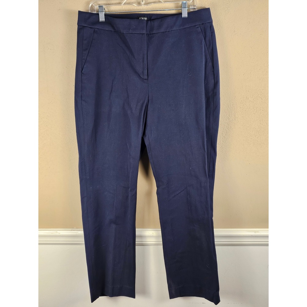 J Crew Womens‎ Navy Blue Kate Straight Leg Pants 14